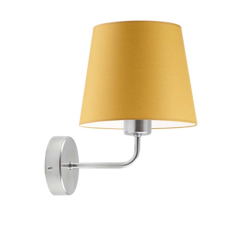 Kinkiet Volta Light Factory Blues Stal szczotkowana/musztardowy Abażur 1xE27 1szt.