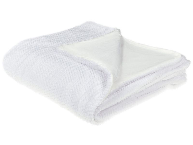 Koc Bjas 200 x 220 cm Biały 1 szt.