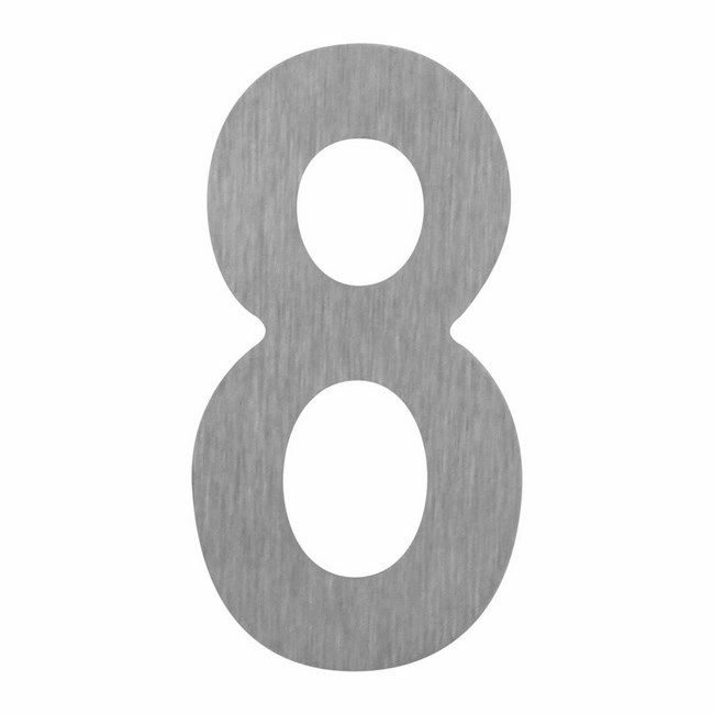 Cyfra 8 samoprzylepna 50 mm inox