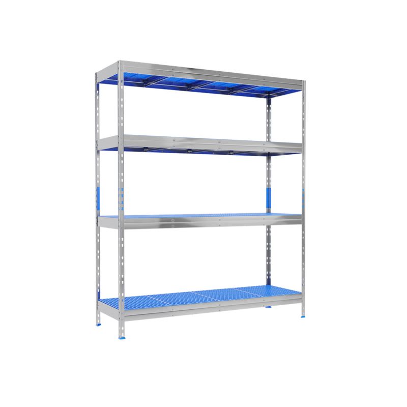 Regał gastronomiczny aluminiowy AR Shelving z 4 plastikowymi półkami 180x148x50 cm 175 kg 1 szt