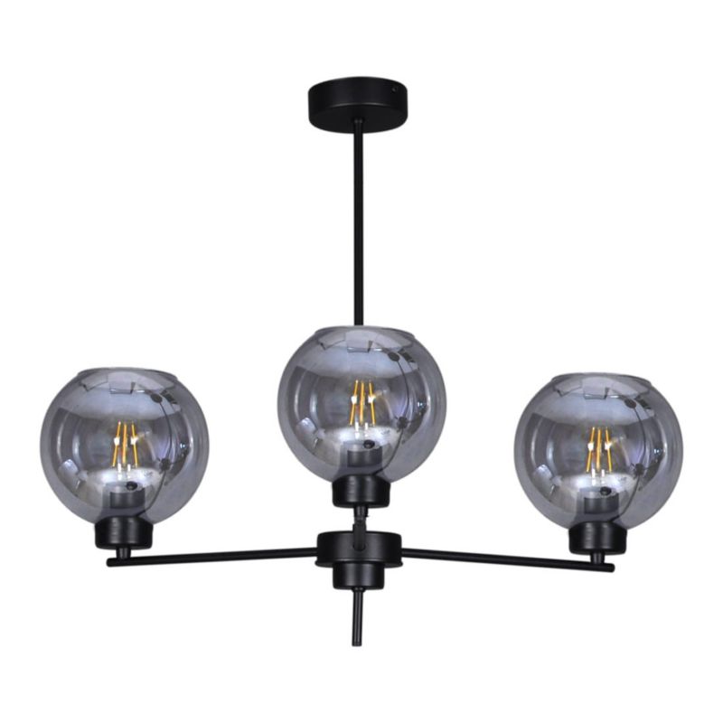 Żyrandol Kaja Aldar czarno-grafitowy wym: 55 x 65 x 65 cm 3xE27 x 60W 1 szt.