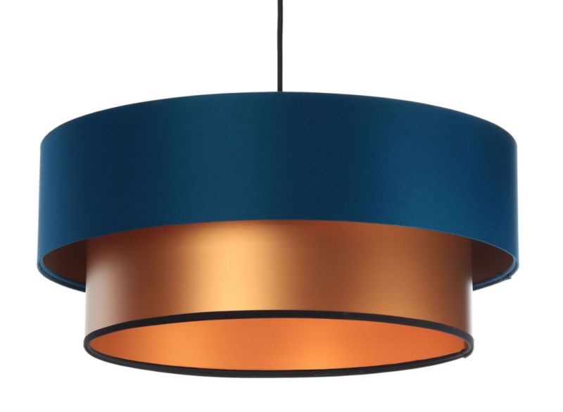 Lampa Bps Koncept wisząca DOUBLE BLUE 40 granatowa/miedziana 1 szt