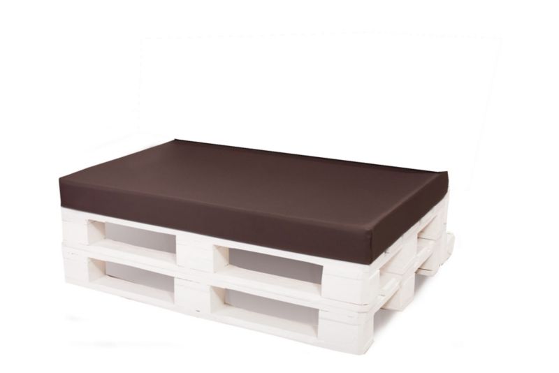 Poduszka ogrodowa na paletę, Setgarden, 120x50x10cm,Brązowa siedzisko na balkon lub taras, zdejmowany pokrowiec, 1szt