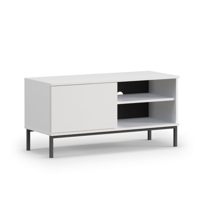 Szafka rtv jednodrzwiowa z półkami Bettso Claw 100cm biały 1szt.