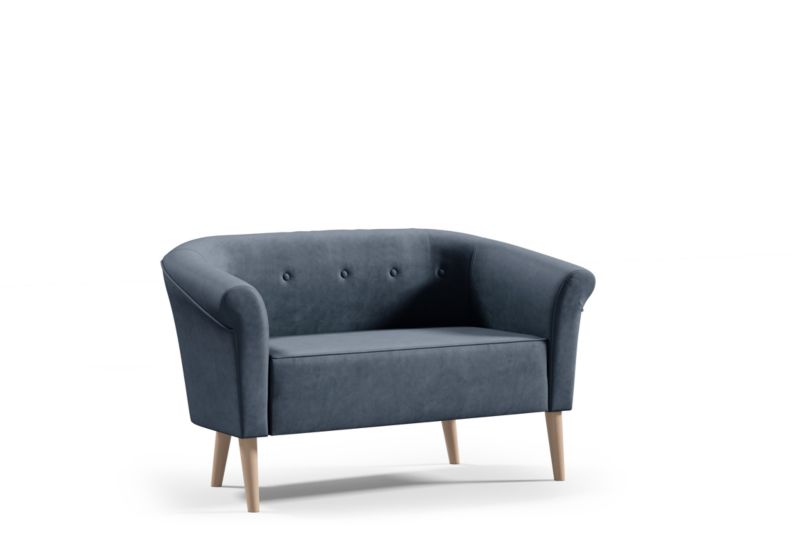 Sofa SOFELLO ESPERO z guzikami 2 osobowa styl skandynawski welur monolith77 1szt.