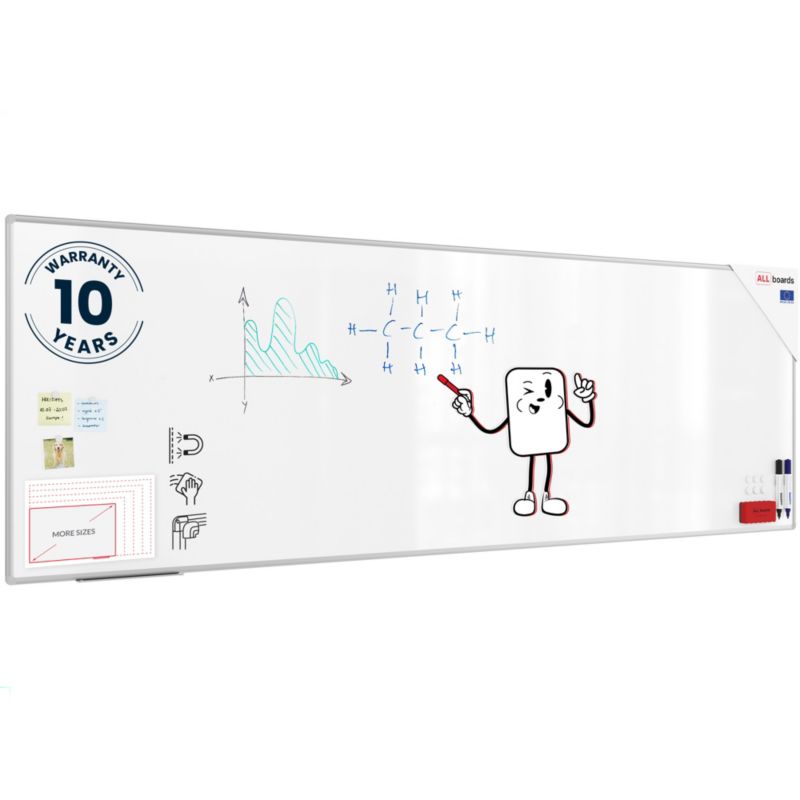 Tablica suchościeralna magnetyczna ALLboards 300x100 cm rama aluminiowa premium expo 1 szt.