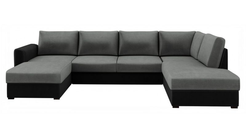 Narożnik z funkcją spania MIRJAN 24 Wilma prawy czarny + popielaty 1 szt.