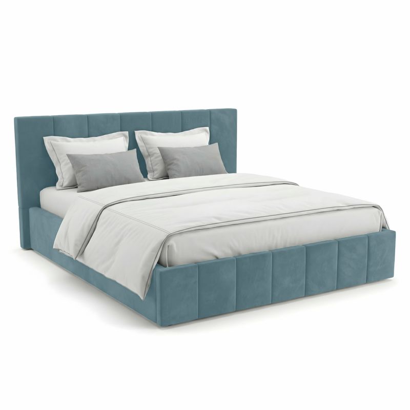 Łóżko Tapicerowane Premium Morskie 160x200x107 cm 1szt.