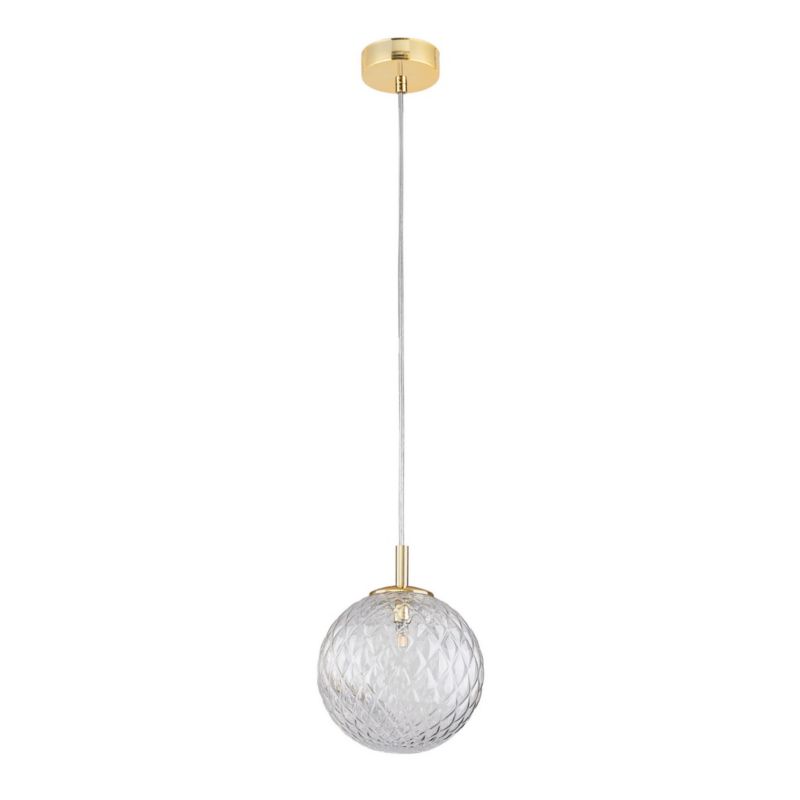 Lampa sufitowa wisząca TK-Lighting Cadix złoto-przezroczysty wym: 214 x 21 x 21 cm 1xG9 x 1 szt.