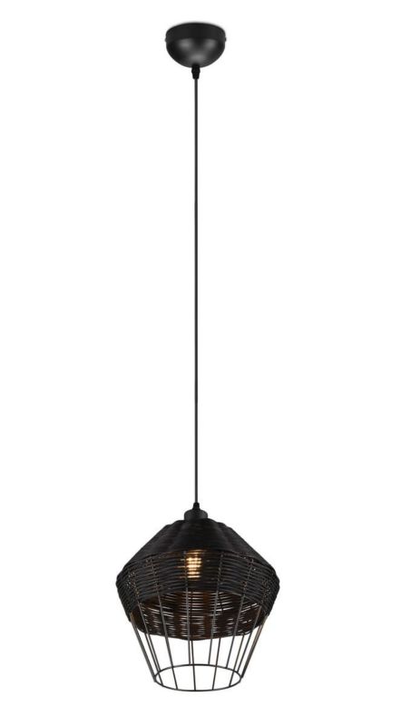Lampa sufitowa wisząca RL Borka czarna wym: 150 x 30 x 30 cm 1xE27 x 1 szt.