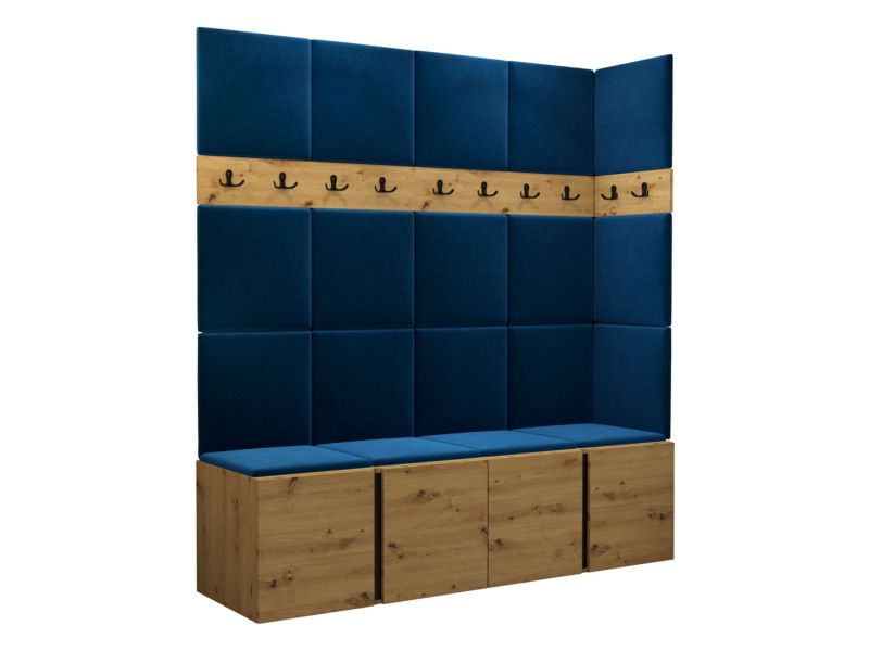 Garderoba MIRJAN 24 Orion II dąb artisan/czarny + granatowy 1 kpl.