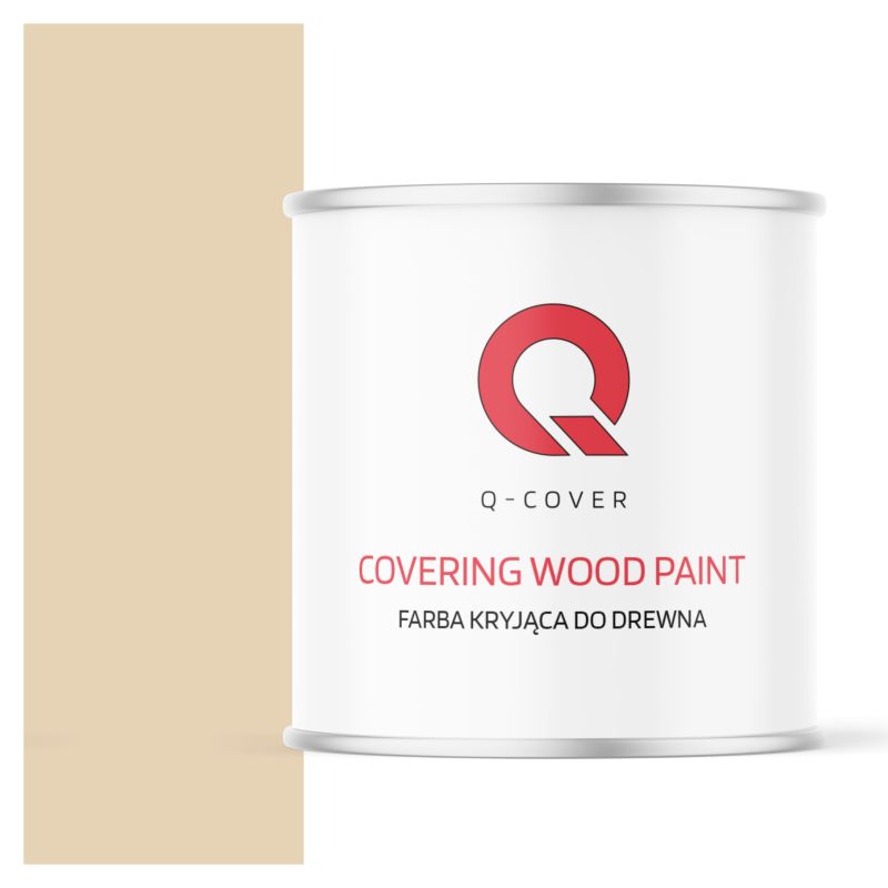 Farba Kryjąca do Drewna Q-Cover Kremowo Beżowy RAL1015 Półmat 2.5L