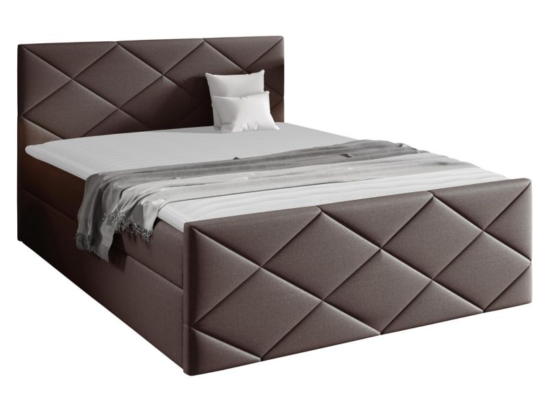 Łóżko kontynentalne MIRJAN 24 Herkules 180x200 jasny brąz 1 szt.