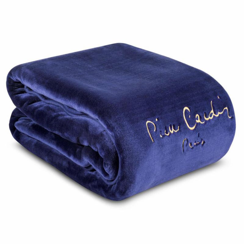 Koc CLARA1 PIERRE CARDIN Eurofirany 160 x 220 cm granatowy o wysokiej gramaturze szt. 1