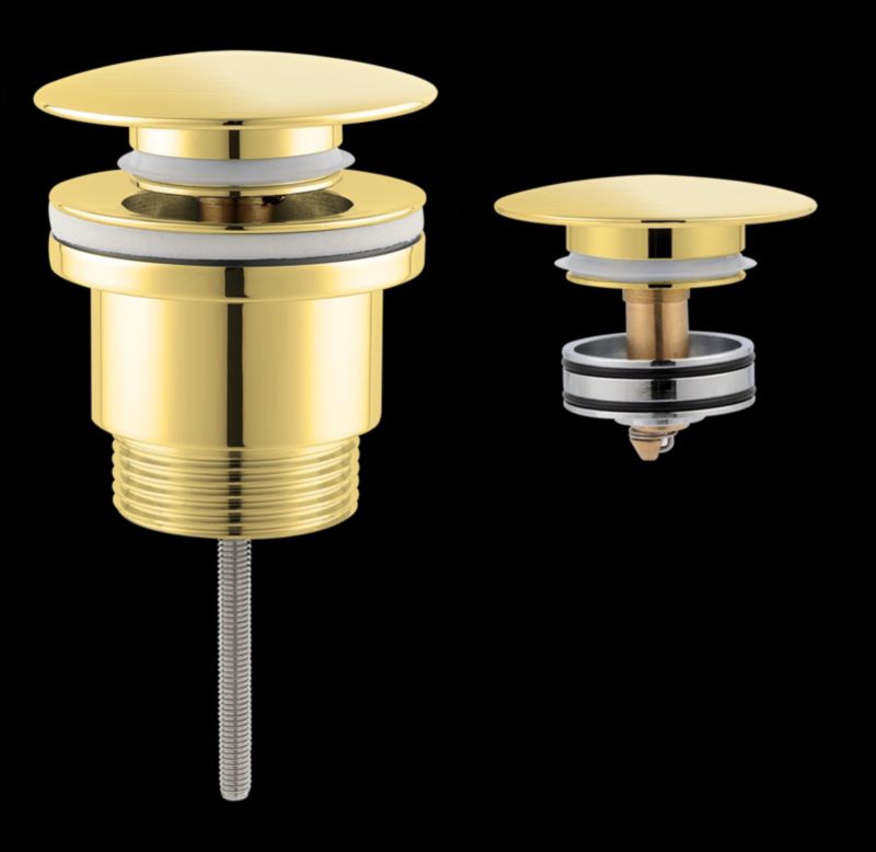 Korek klik - klak uniwersalny Hytti Fluxio złoty szczotkowany