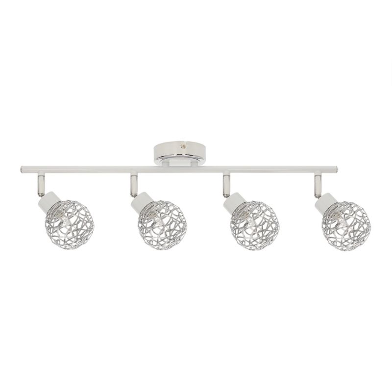 Lampa Sufitowa SPOT Light 4xG9 Max.40W Klasyczne Połączenie Bieli i Chromowanych Kloszy, Polski Producent, 1 szt.