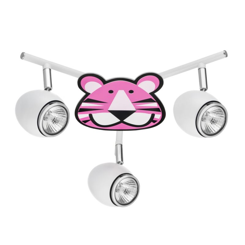 Lampa Sufitowa SPOT Light 3xGU10 Max.50W Biały z Wielokolorowym Wzorem w Tygrysa, Polski Producent, 1 szt.