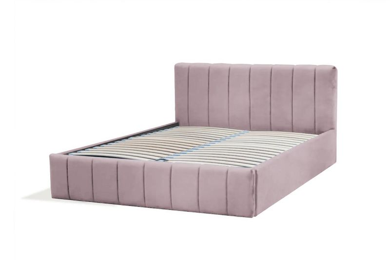 Łóżko tapicerowane Bettso Nina 140x200 do sypialni różowy 1szt.