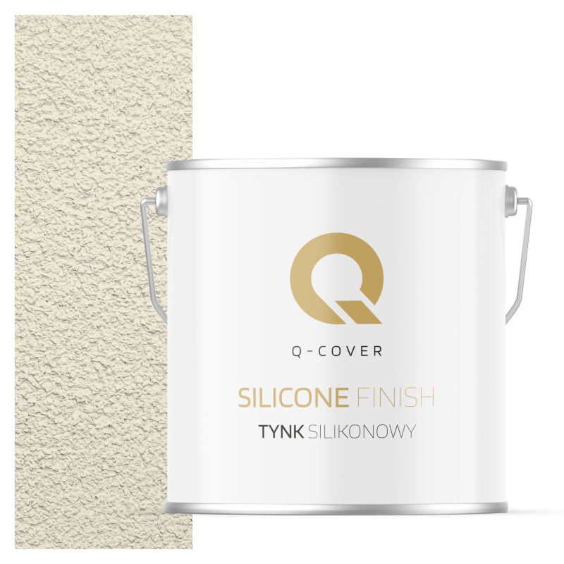 Tynk Silikonowy Elewacyjny Baranek 1.5mm Q-Cover Biel złamana w beż F771 7KG