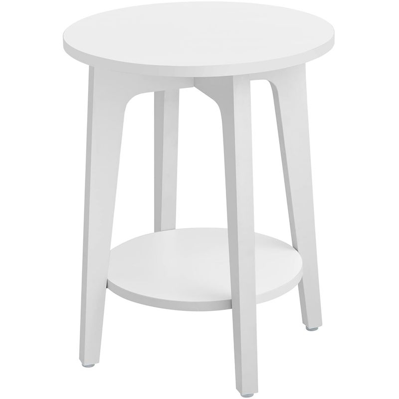 Stolik kawowy Songmics okrągły 40cm z półką biały 1szt.