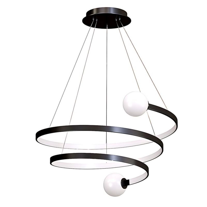 Lampa Sufitowa Wisząca Toolight Lhj029-Cp Black Czarny 1Szt