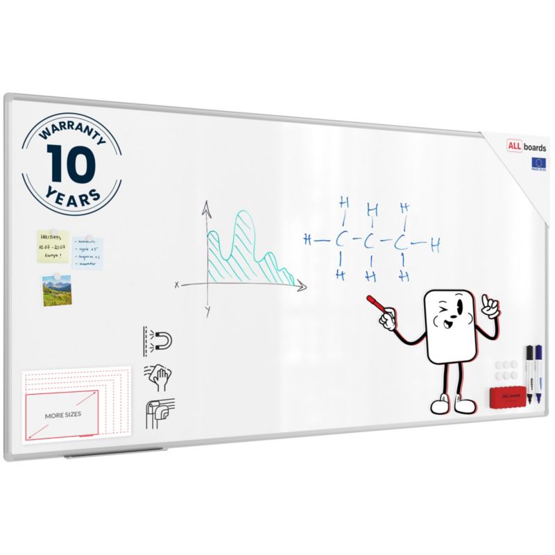 Tablica suchościeralna magnetyczna 200x100 cm ALLboards rama aluminiowa premium expo 1 szt.