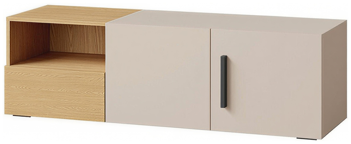 Szafka RTV 135 cm pod telewizor z szufladą stojąca LUMI kaszmir