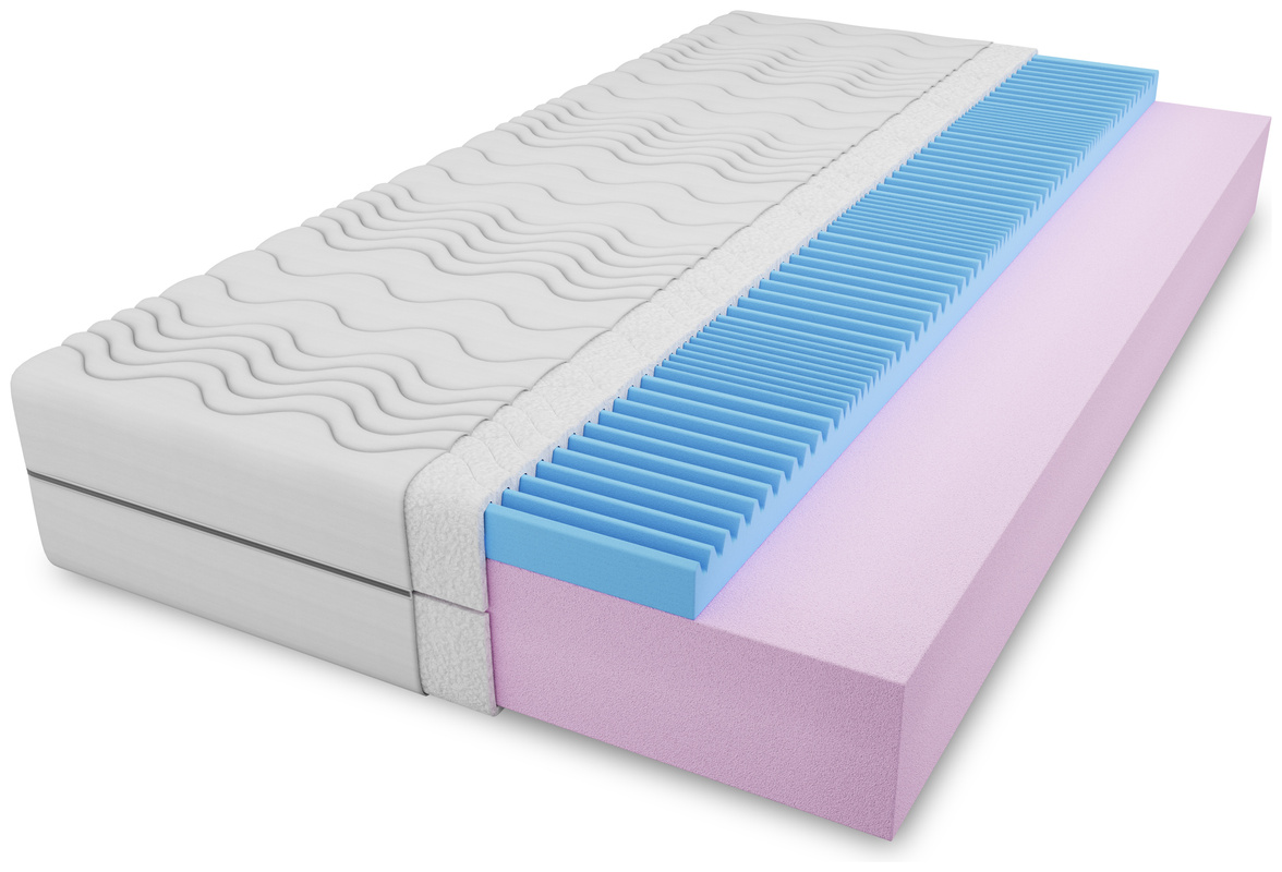 Średnio twardy materac piankowy 100x200 cm SLEEPLY