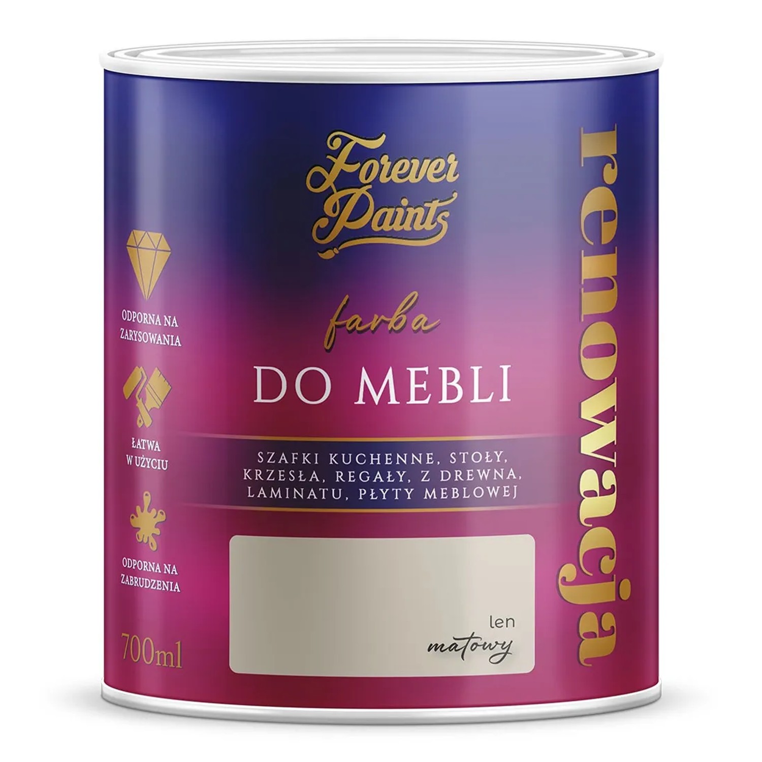 Farba Forever Paints do mebli len 0,7L