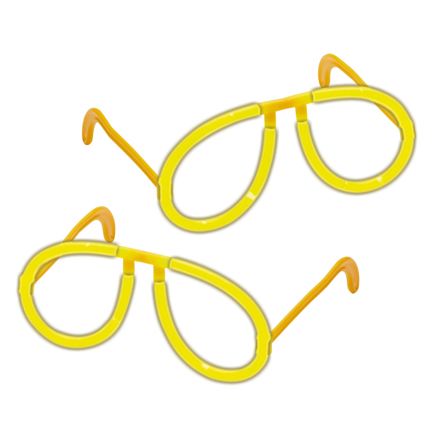 Świetliki GLOW STICKS 2 x okulary klasyczne żółte