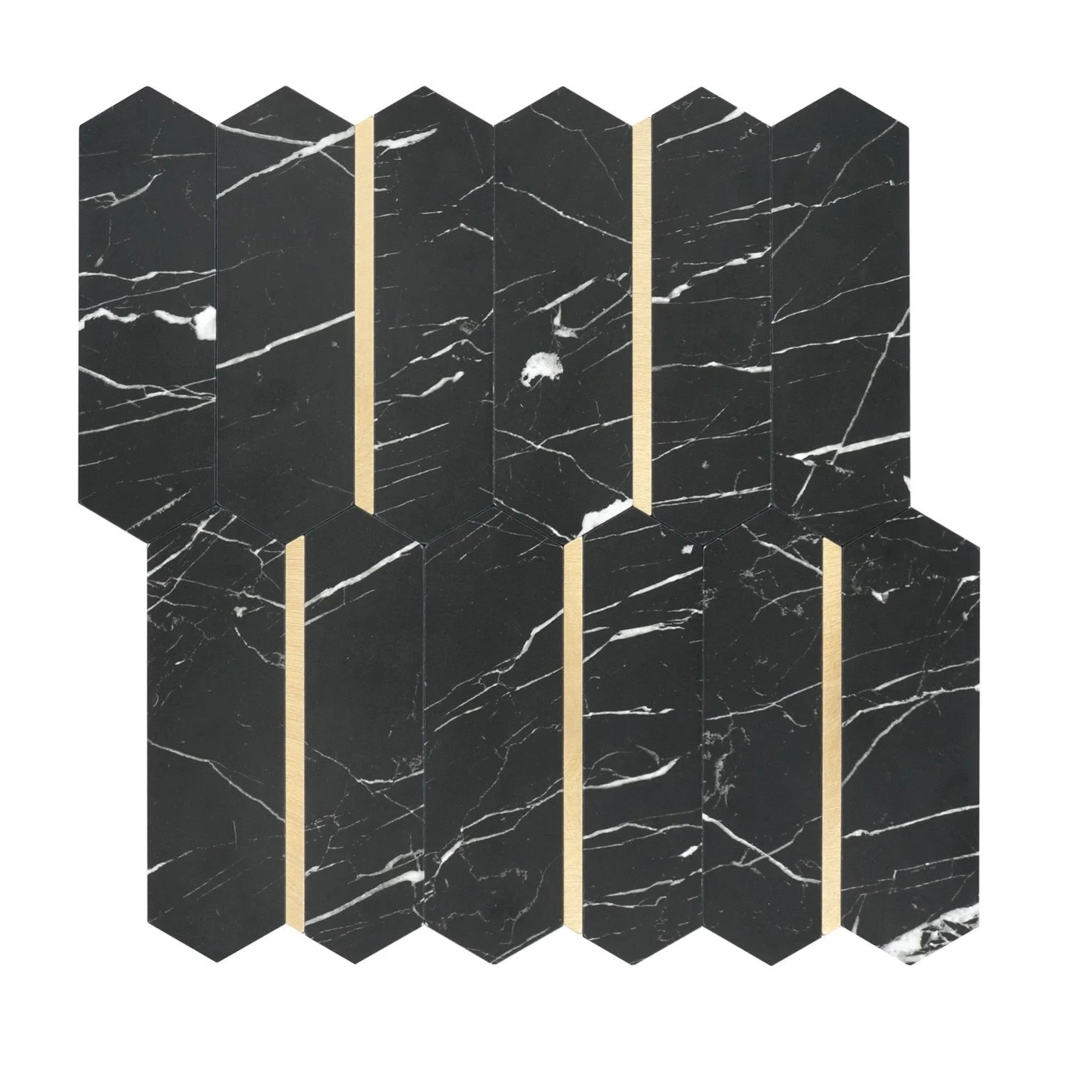 Mozaika ścienna samoprzylepna płytka Czarny Marmur 27x27