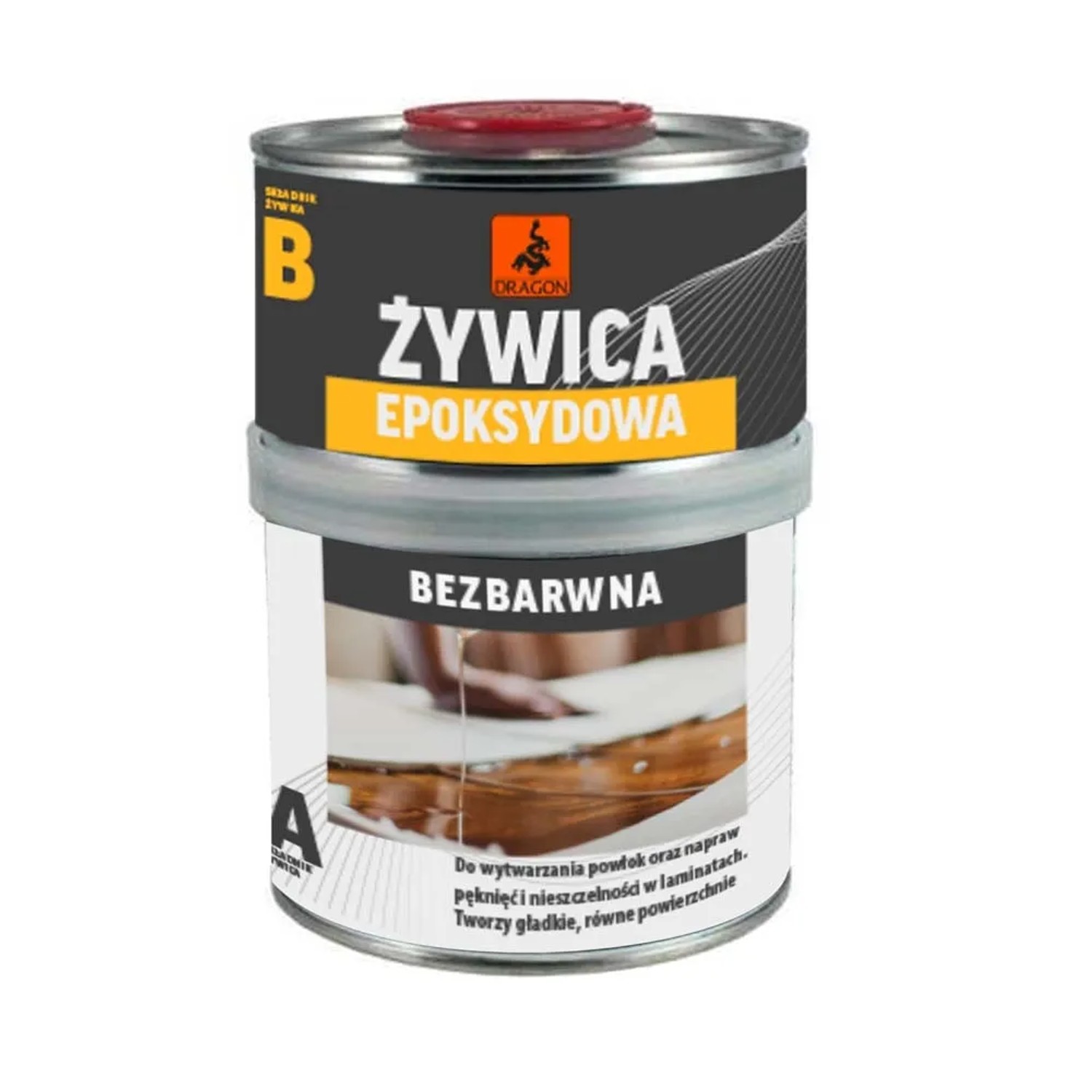 Dragon Żywica epoksydowa dwuskładnikowa bezbarwna 500 g + 250 g