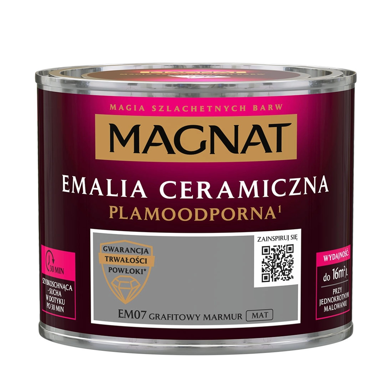 Magnat Emalia Ceramiczna grafitowy marmur mat 0,5L