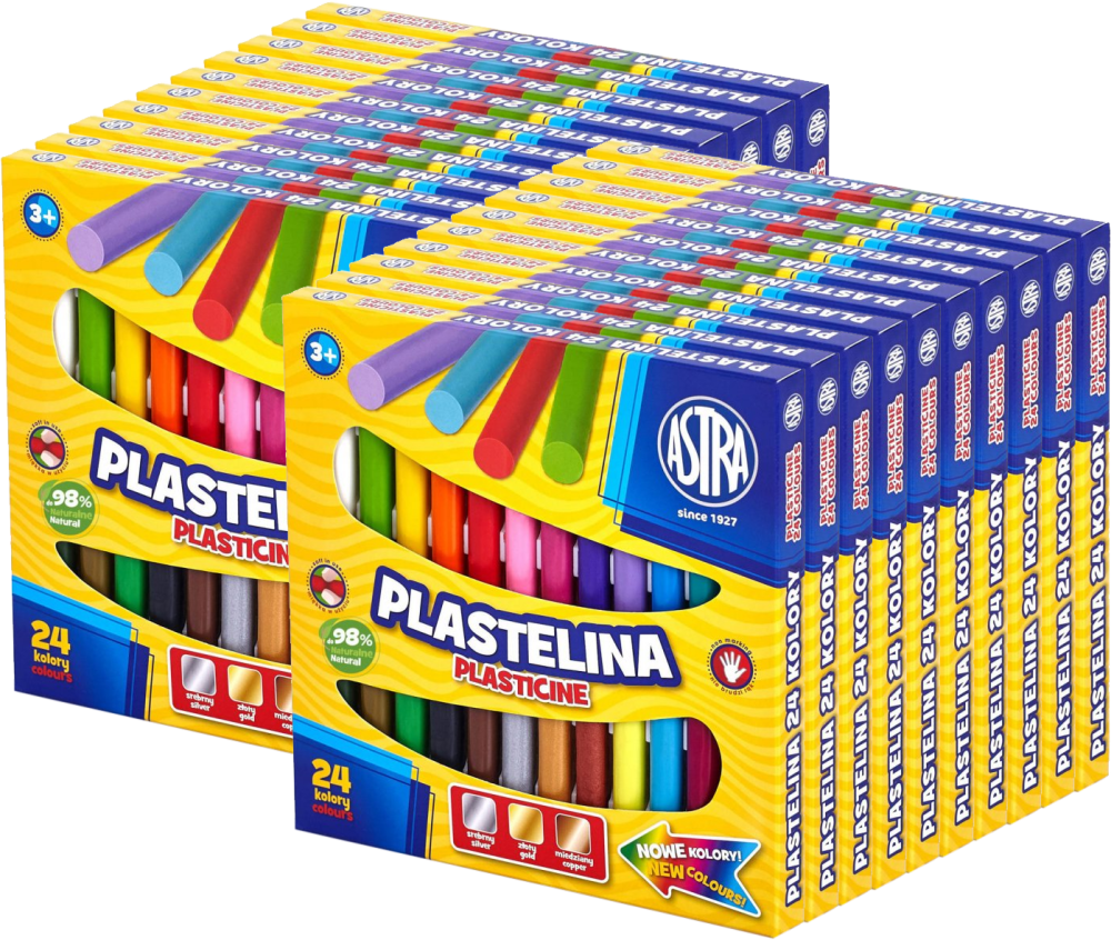20x Plastelina Astra, 24 kolory