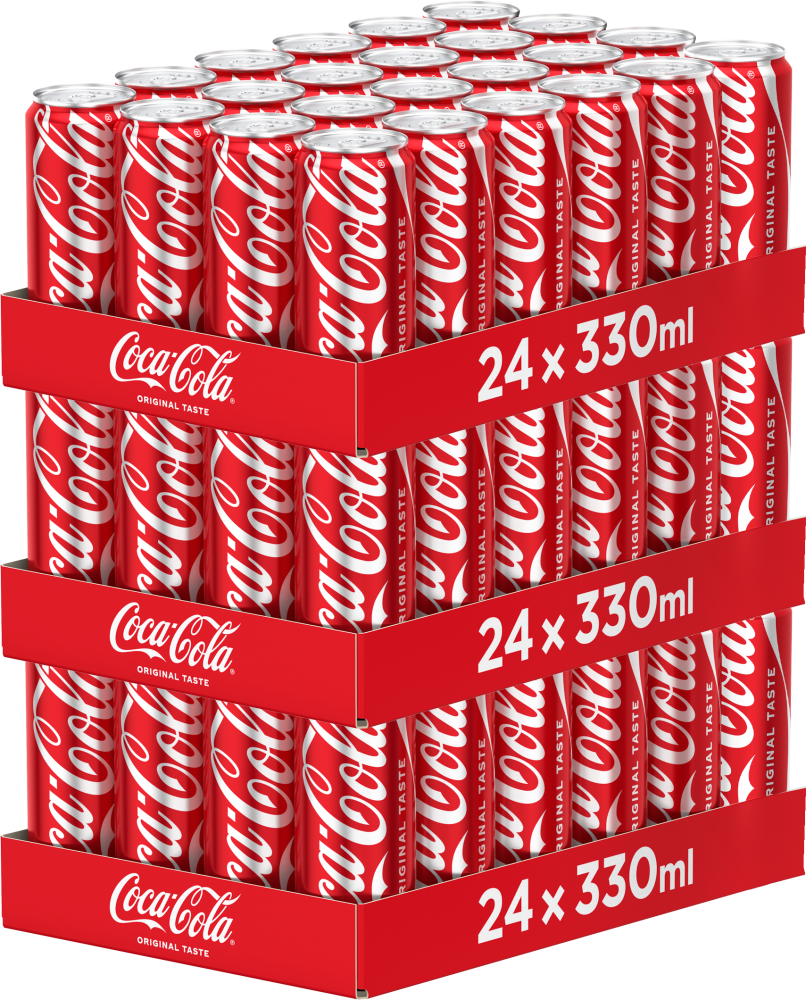 72x Napój gazowany Coca-Cola, puszka Sleek, 0.33l, KAUCJA