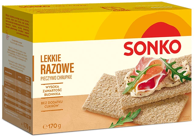 Pieczywo lekkie Sonko, razowe, 170g