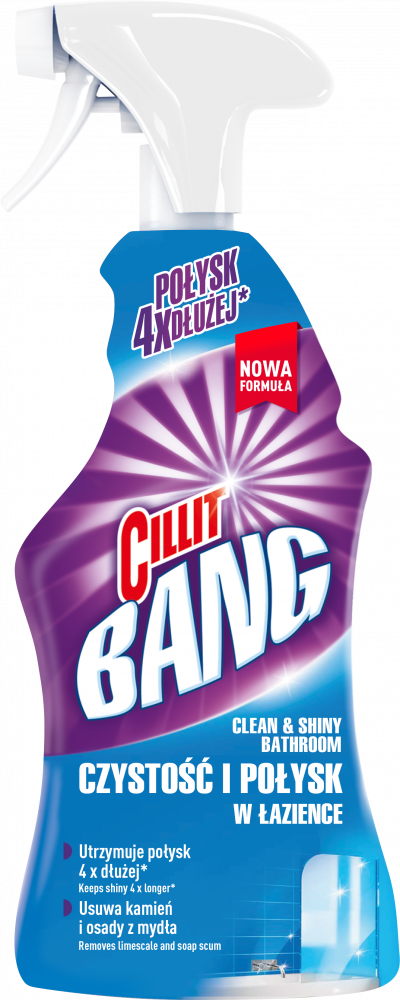 Środek do czyszczenia Cillit Bang Czystość i połysk w łazience, z rozpylaczem, 750ml