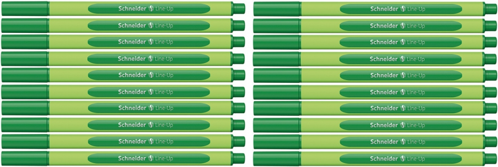 20x Cienkopis Schneider Line-Up, 0.4mm, zielony