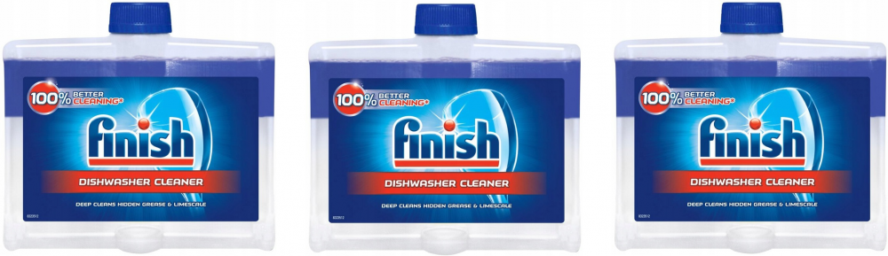 3x Płyn do czyszczenia zmywarek Finish Regular, 250ml