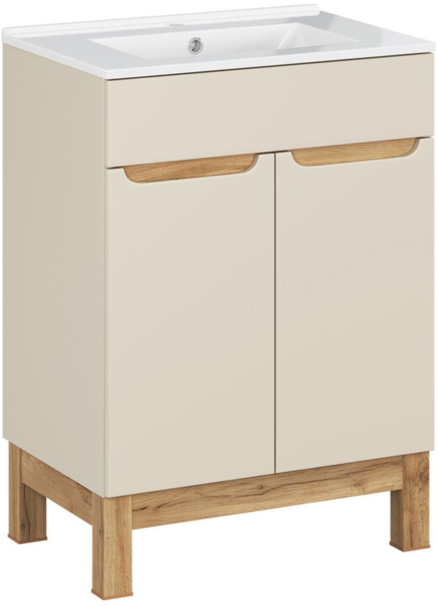 Comad Bali Cashmere zestaw meblowy 60 cm szafka stojąca z umywalką Lava kaszmir/biały SET-BAC 60CM LAVA