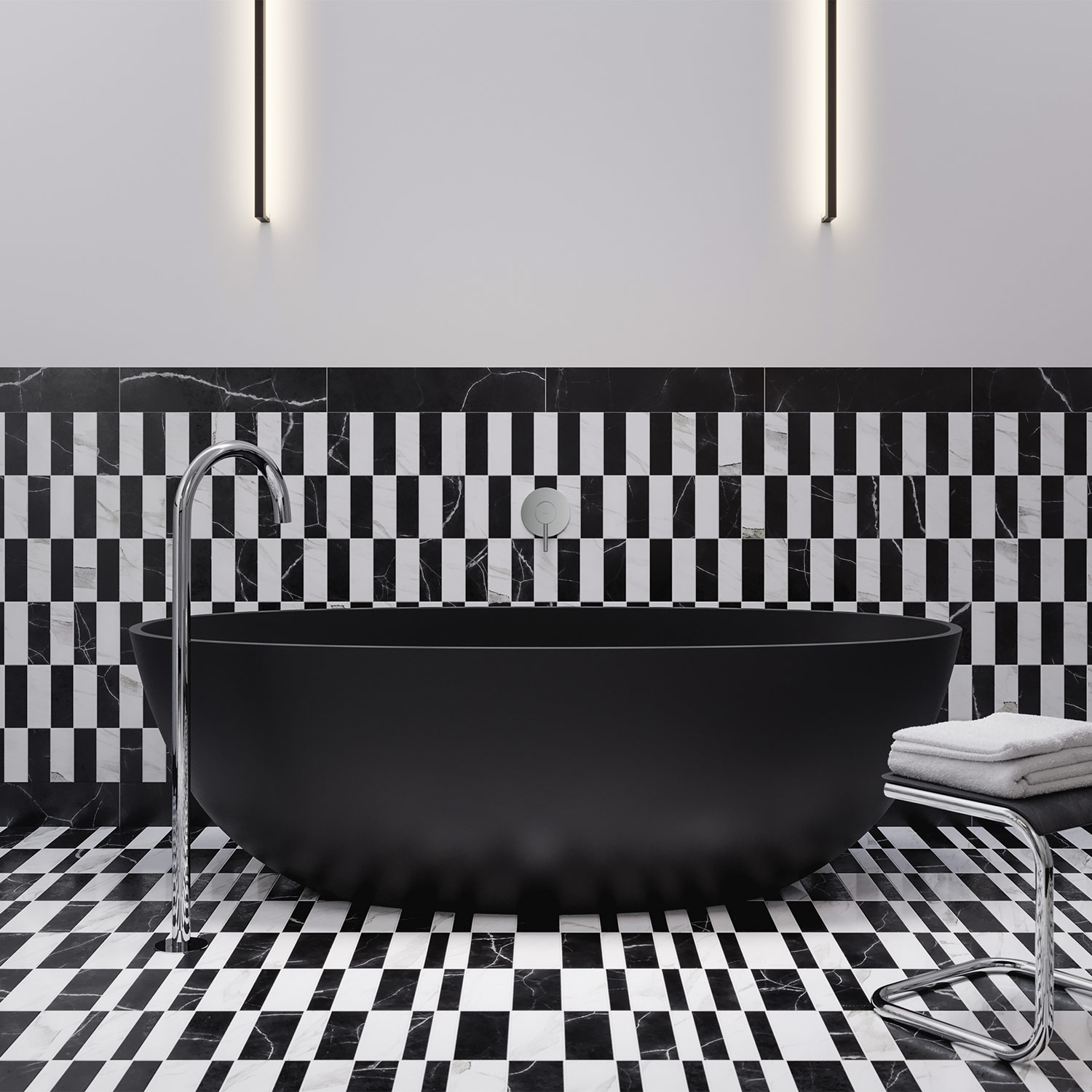 Omnires Shell M+ wanna wolnostojąca 148x75 cm owalna black lava SHELL148WWBLV