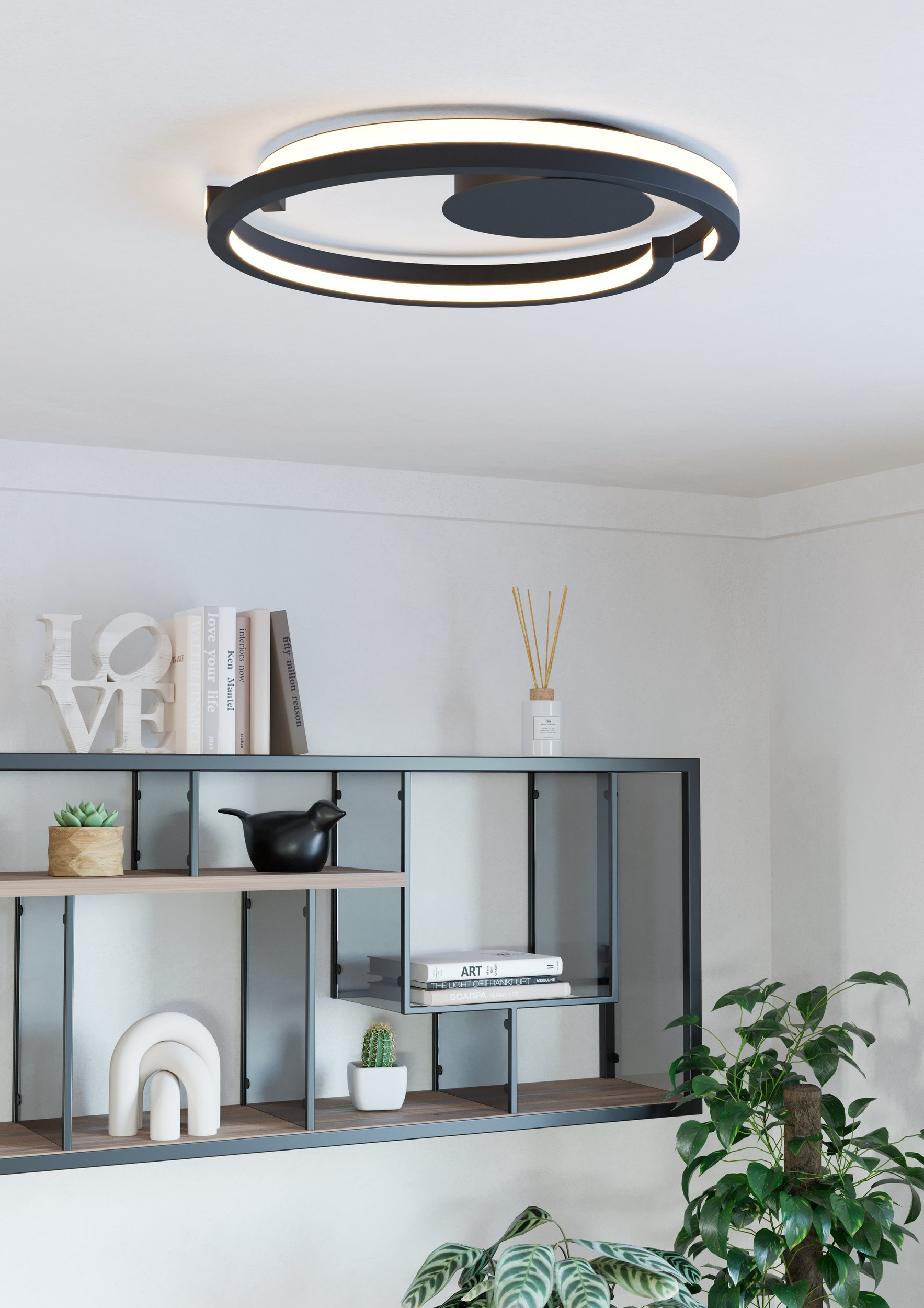 Eglo Mezzomonte lampa podsufitowa 1x20 W czarna 901821