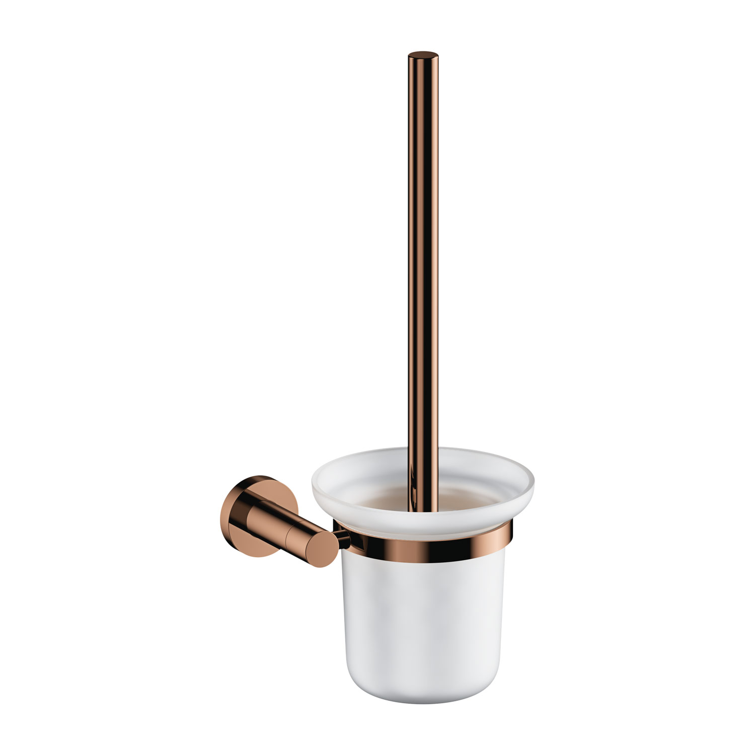 Omnires Modern Project szczotka toaletowa wisząca miedź/szkło mrożone MP60620CP - Wysyłka w 24h