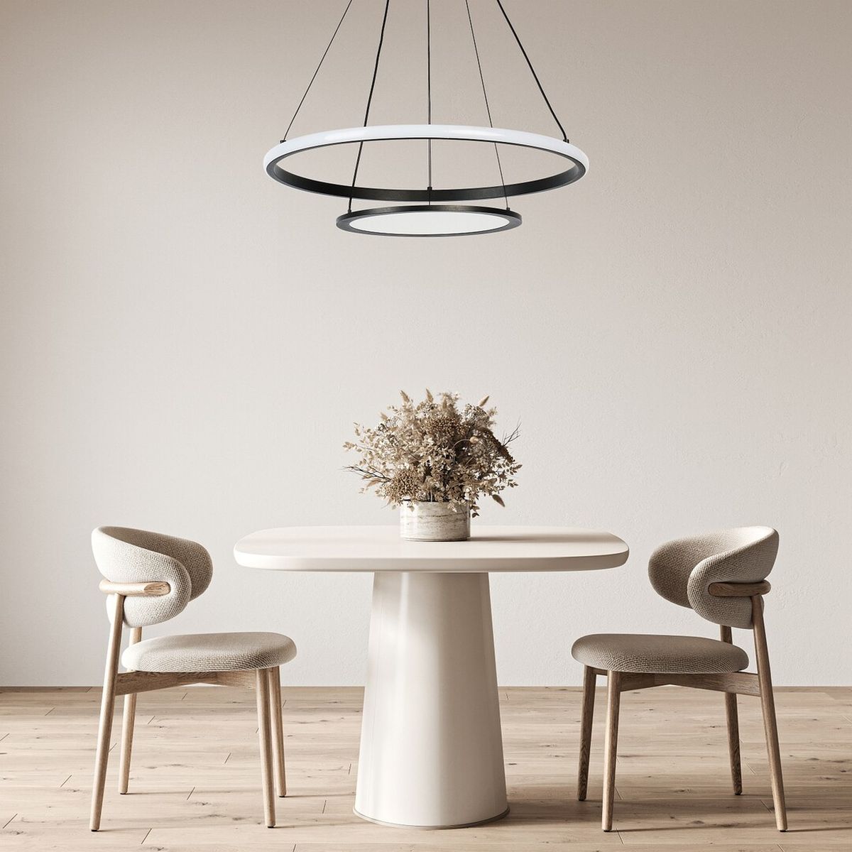 Rabalux Jasero inteligentna lampa wisząca 2x42 W biała-czarna 72040