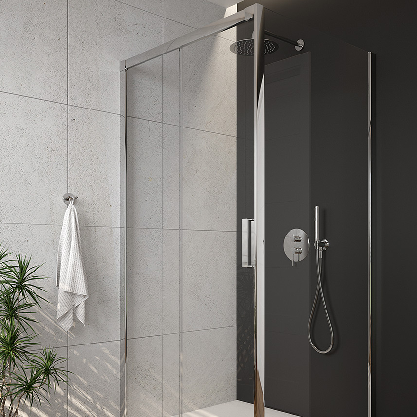 Oltens Breda kabina prysznicowa 120x80 cm prostokątna chrom/szkło przezroczyste 20223100 - Wysyłka w 24h