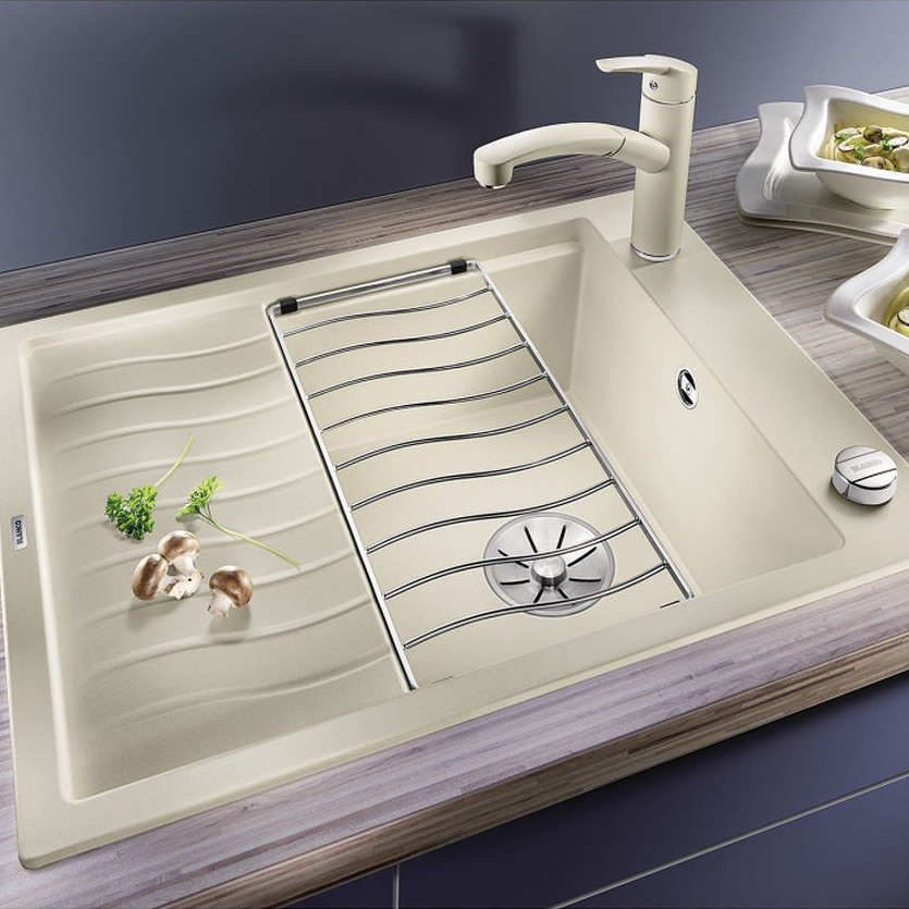 Blanco Elon 45 S zlewozmywak 65x50 cm z Silgranit PuraDur czarny 525879