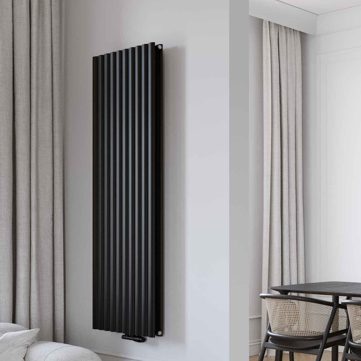 Luxrad Fortuna Podwójna grzejnik dekoracyjny 180x46,8 cm podłączenie dolne biały FORP180004689003ZDC