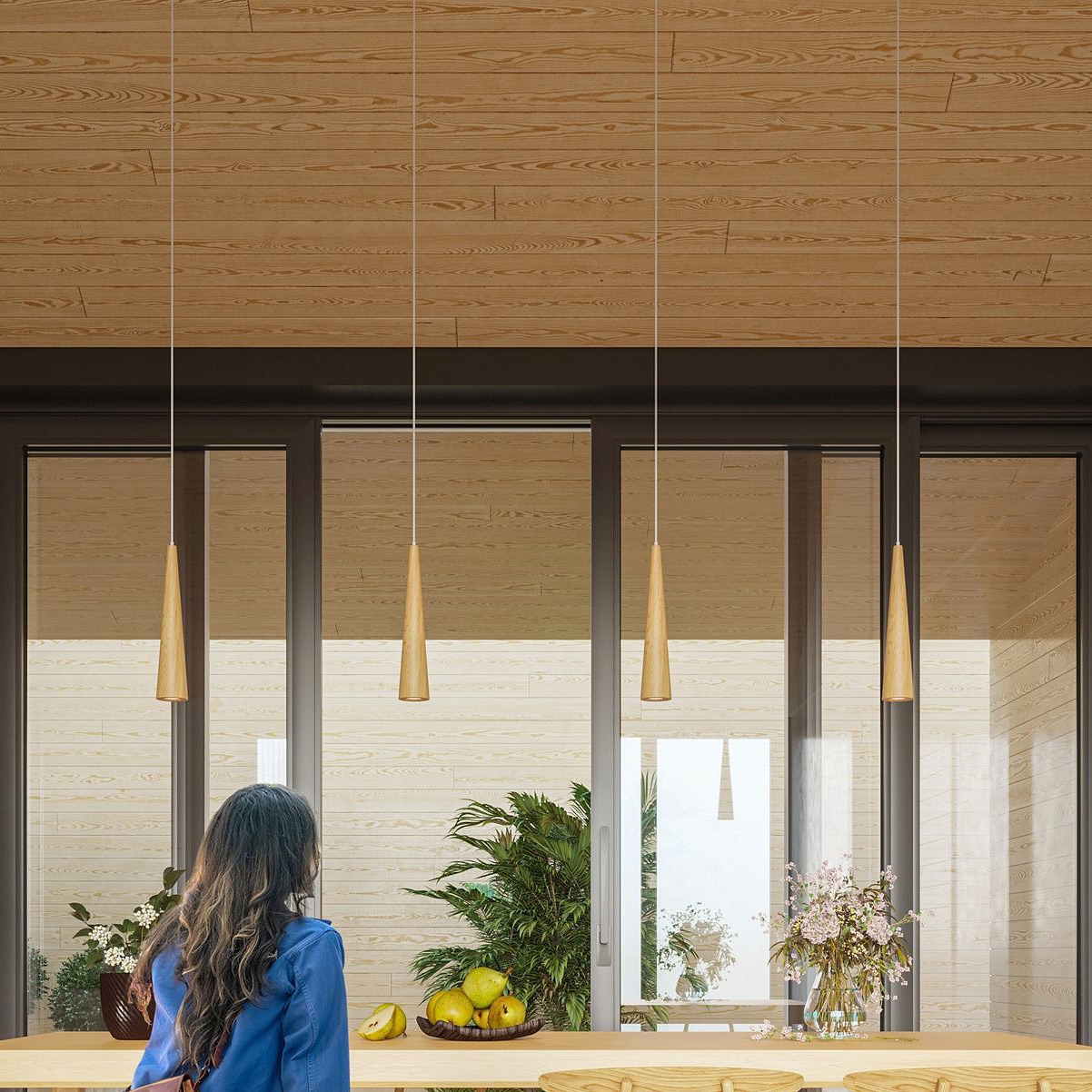 Sollux Lighting Sula lampa wisząca 1x40W biała/drewno SL.1100