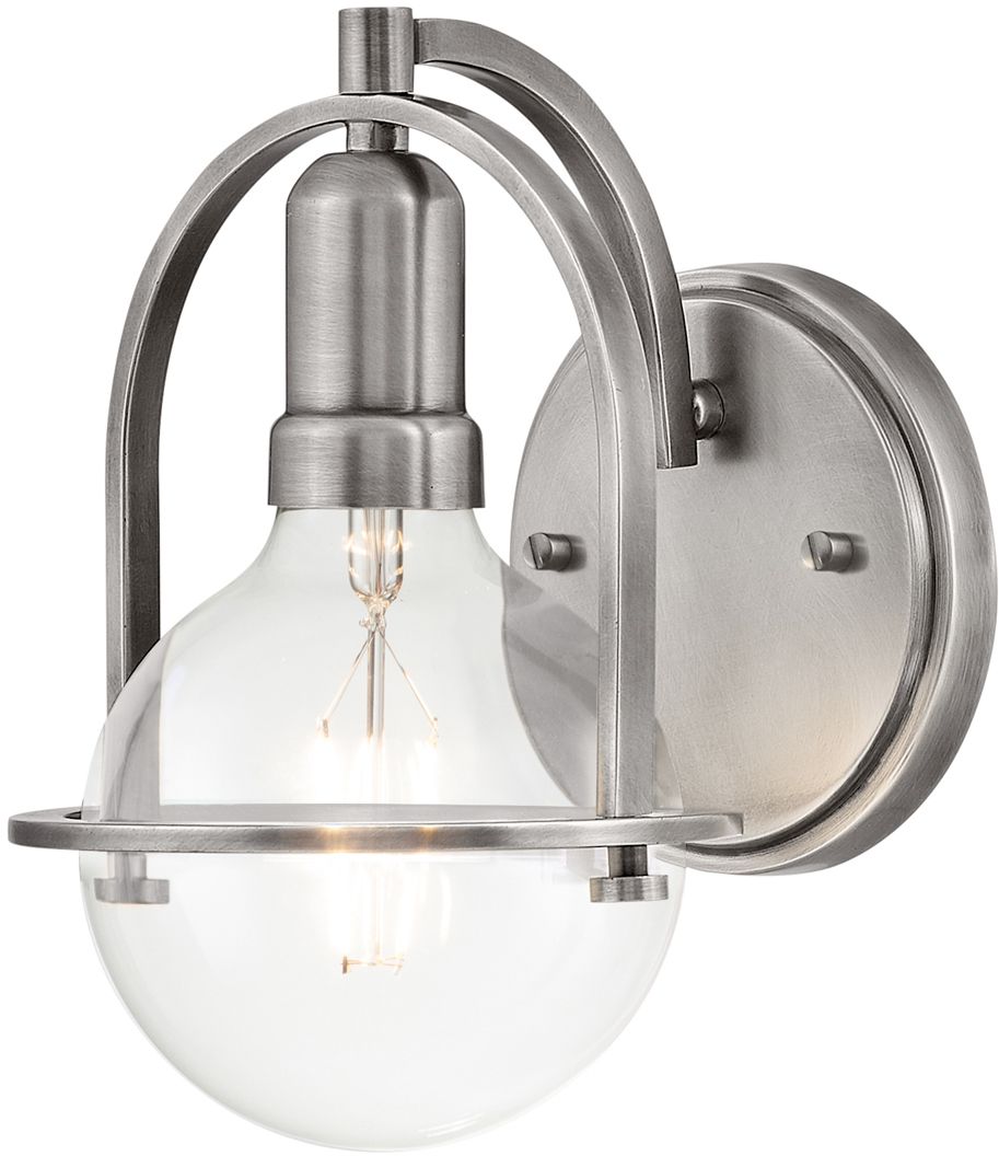 Quintiesse Somerset kinkiet 1x60 W przezroczysty-szczotkowany nikiel QN-SOMERSET1-C-BN