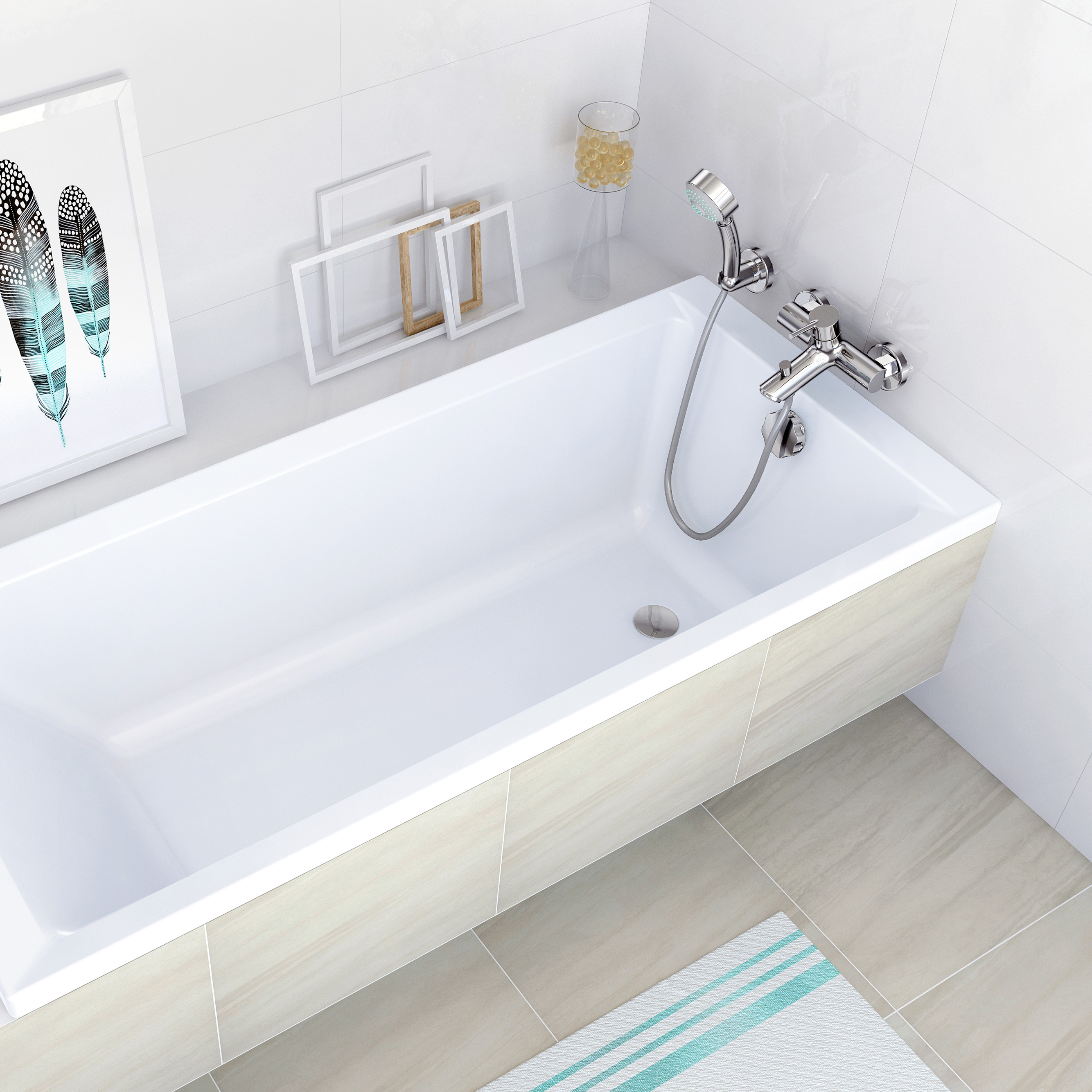 Cersanit Balinea wanna prostokątna 160x70 cm biała S301143